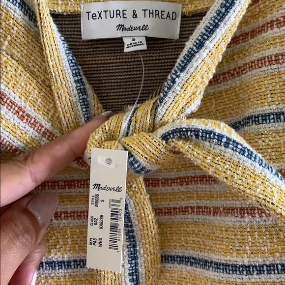 Madewell Texture & Thread Tie Front Tank Small - Picture 8 of 10